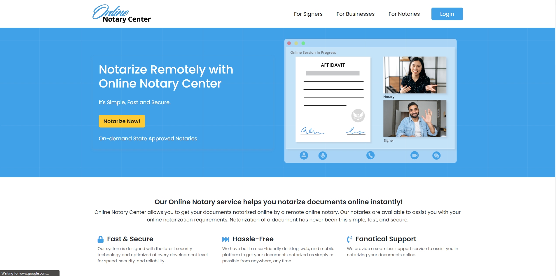 Online Notary Center | Notarize Documents Online
